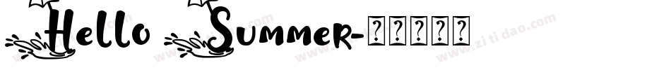 Hello Summer字体转换